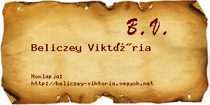 Beliczey Viktória névjegykártya